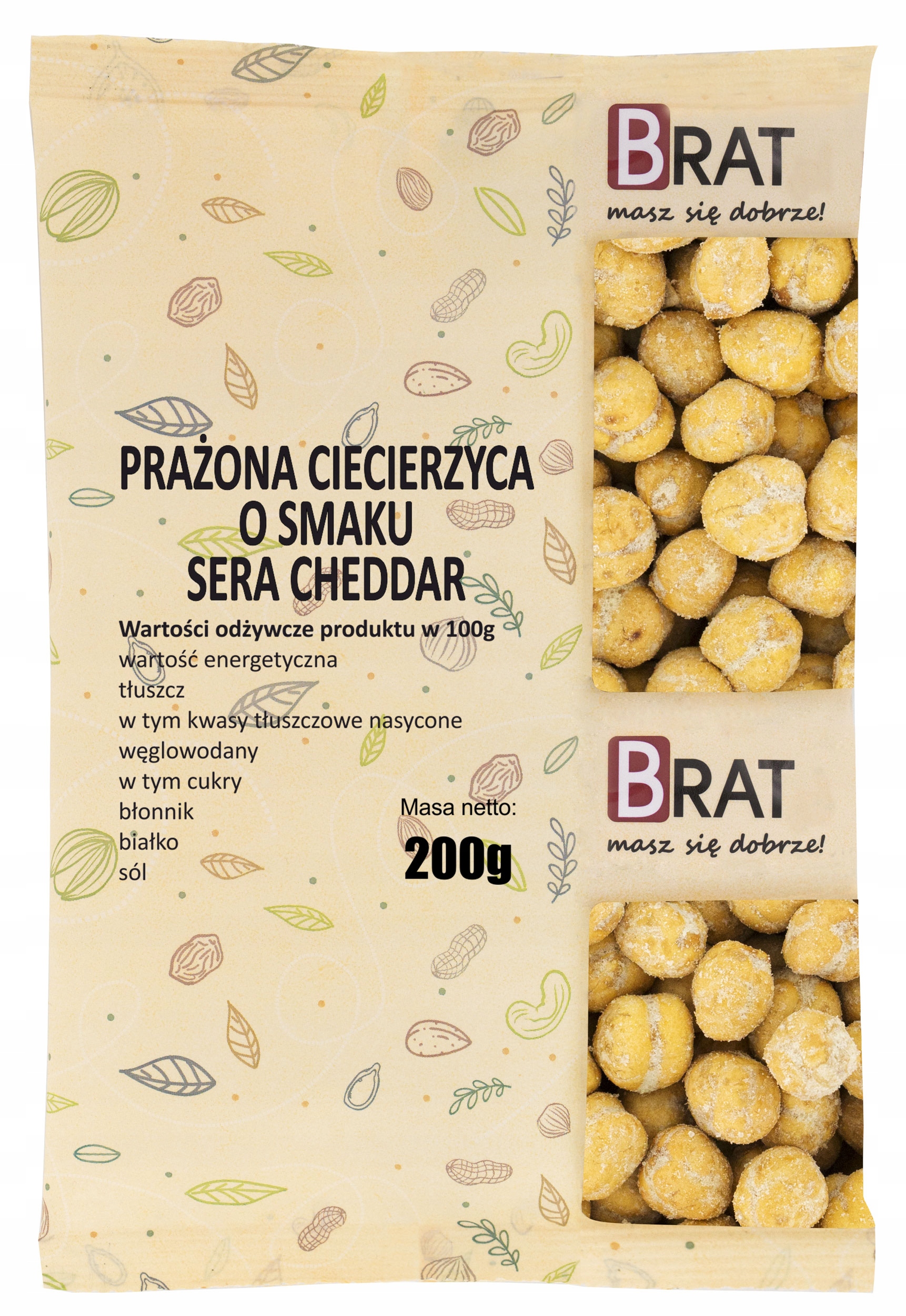 Levně 5 x Pražená cizrna s příchutí sýra 200 g