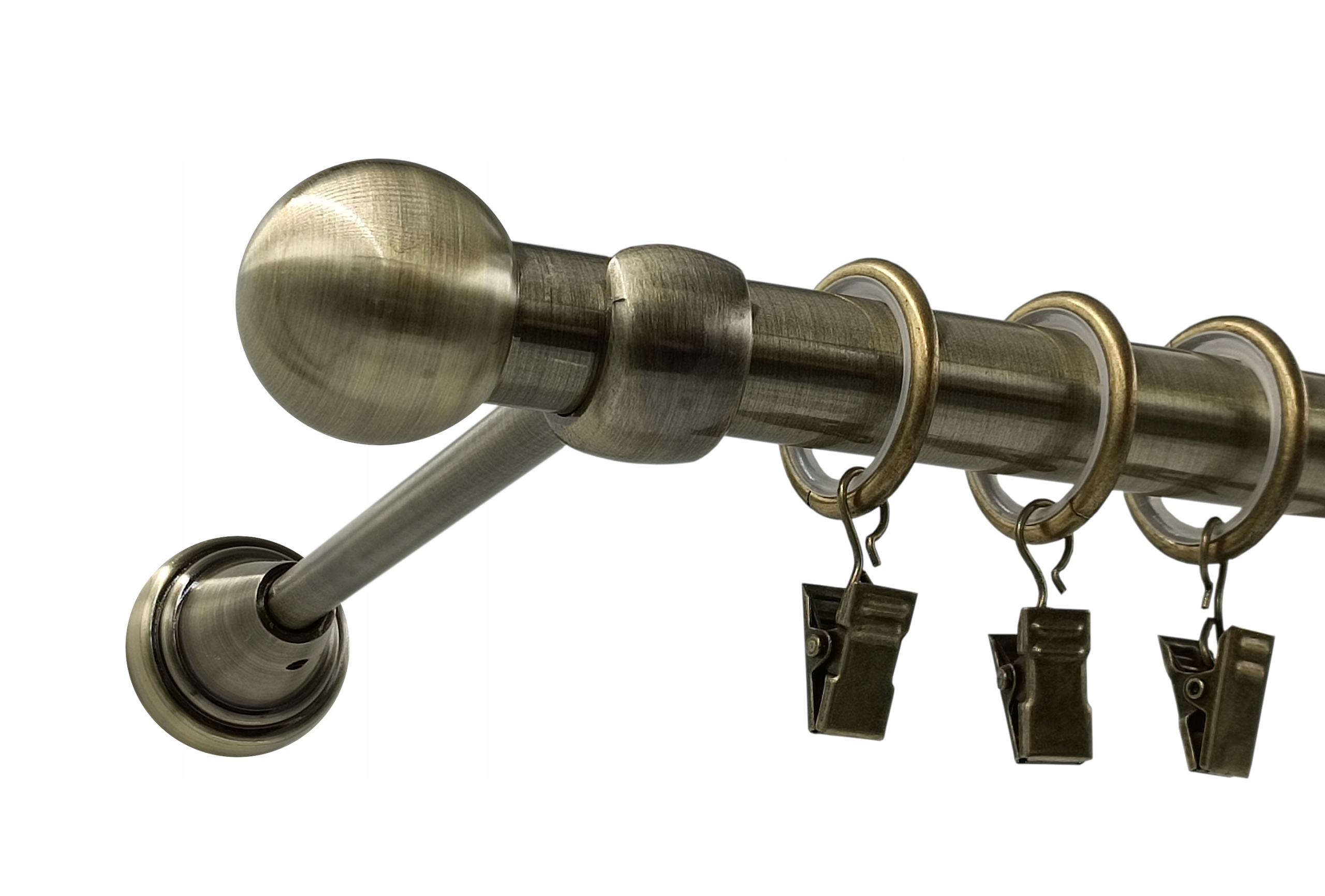 jednoduchá garnýž Kulička Zlato Antik fi19mm 300cm