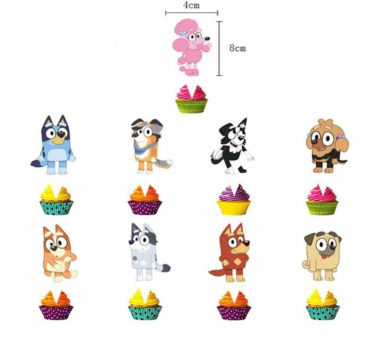 TALERZYKI BLUEY i BINGO urodziny GRATIS naklejki Motyw urodziny