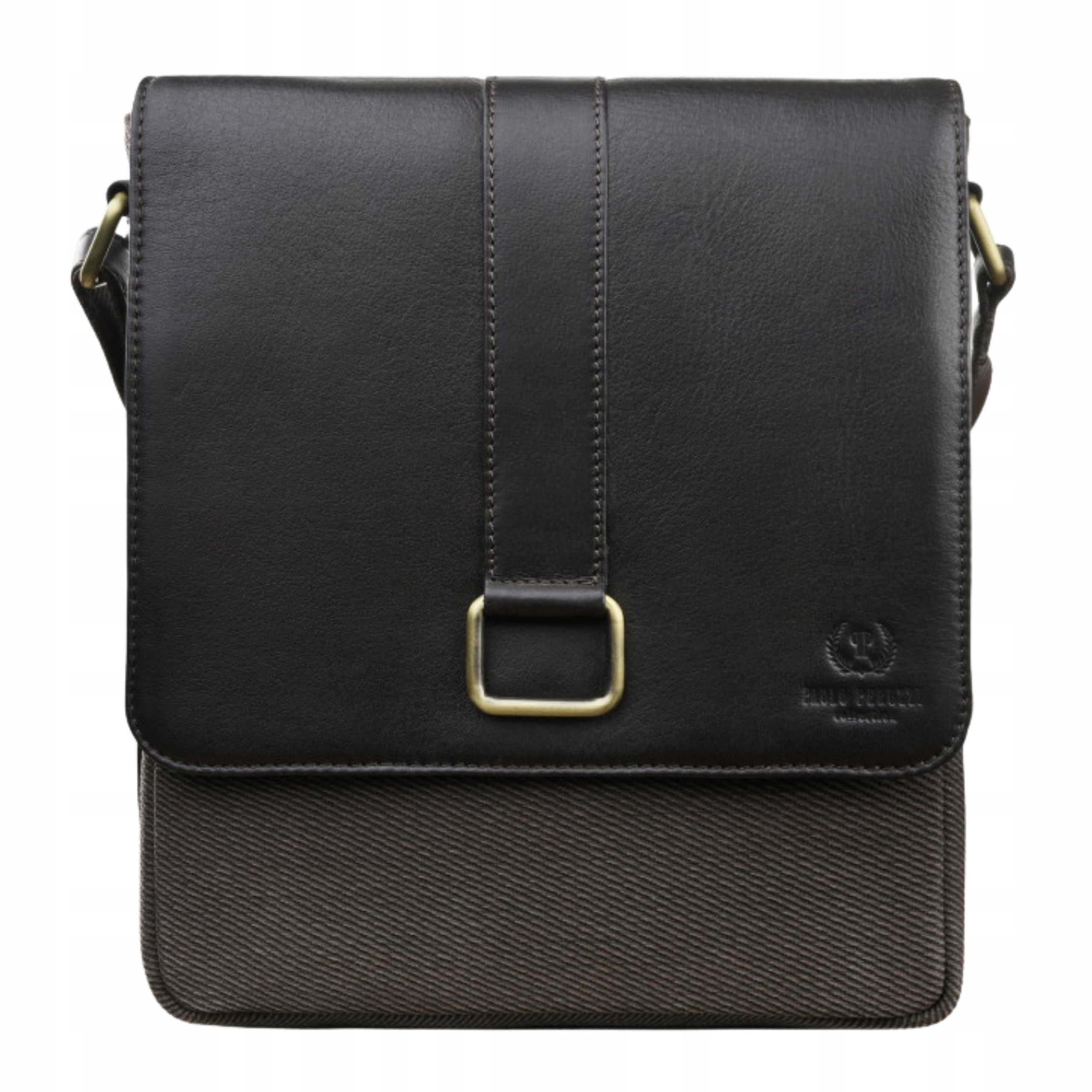 Moderní pánská Kabelka Přes Rameno z bavlněného plátna Paolo Peruzzi, hnědá