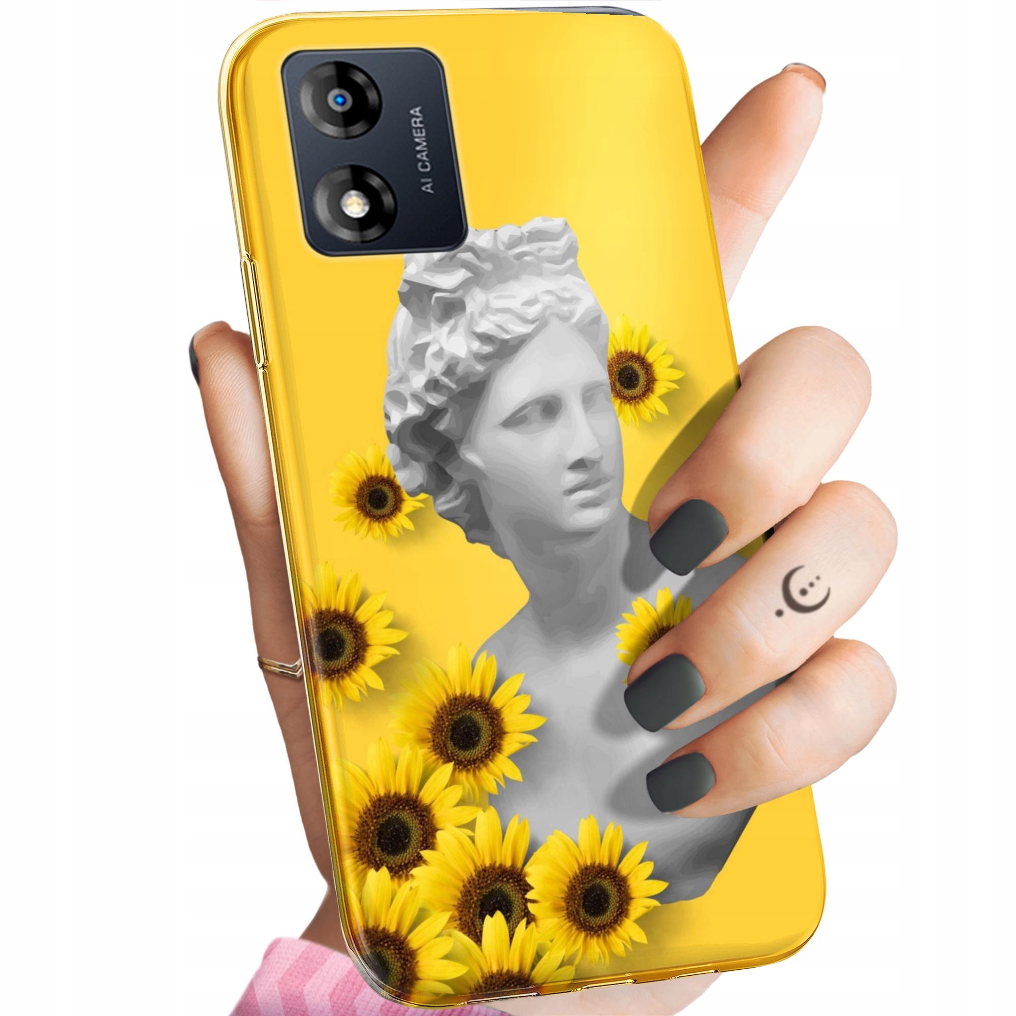 Etui Do Motorola Moto E13 Żółte Słoneczne Yellow Obudowa Pokrowiec