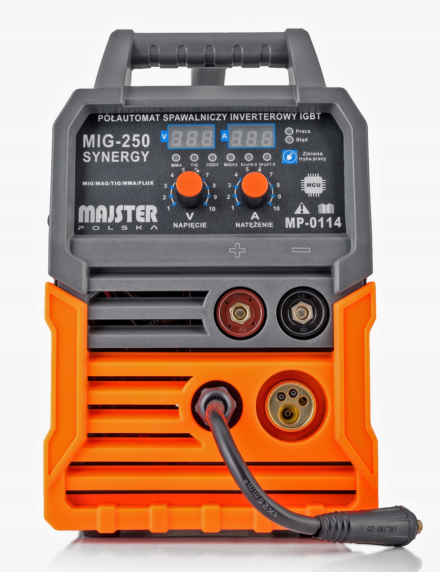 Spawarka Inwerterowa Migomat MIG TIG 250A Synergia METALOWY podajnik drutu Długość 430 mm