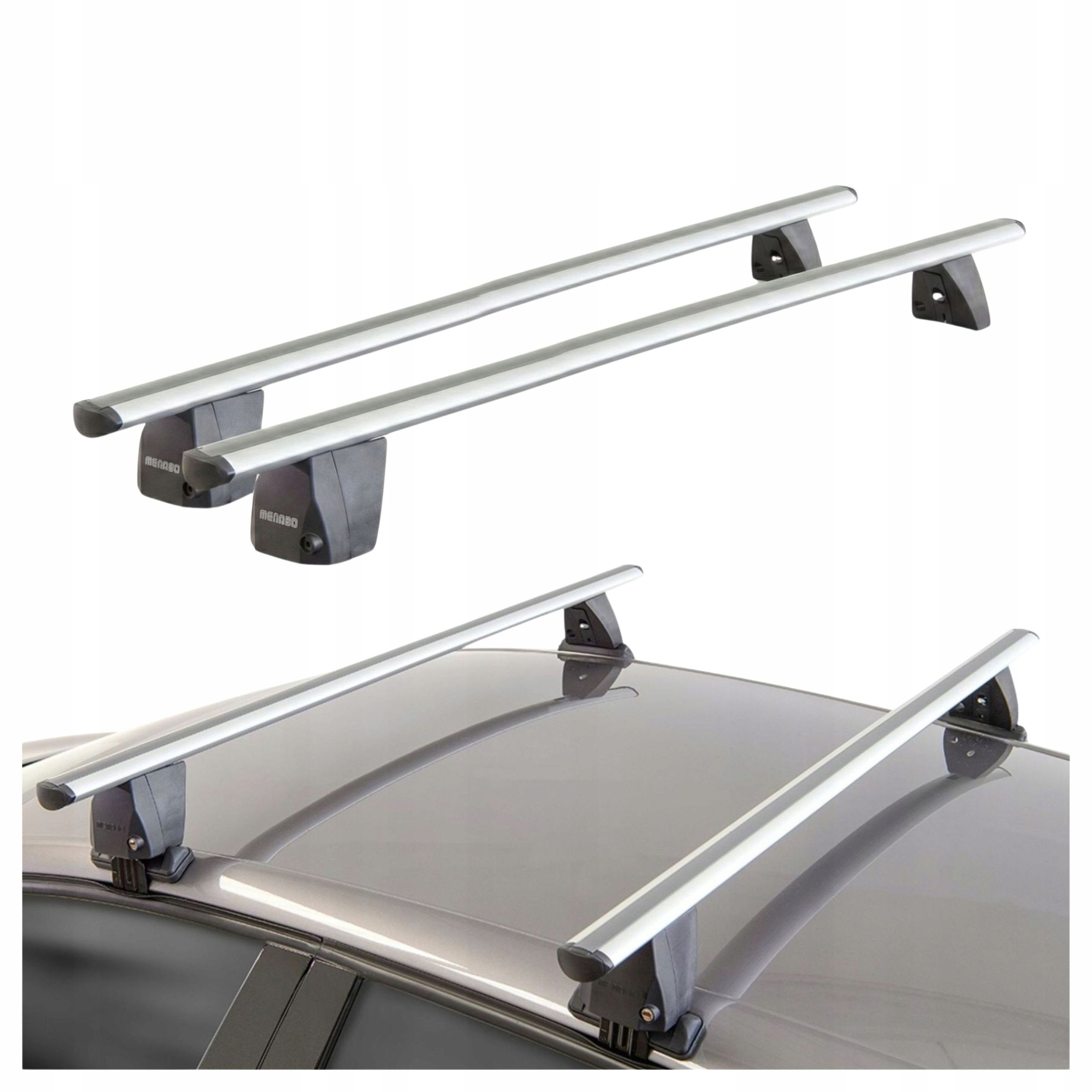Strešný nosič Dr PK8 2023 hliníkový strieborný Delta 135 cm, montáž za okraje