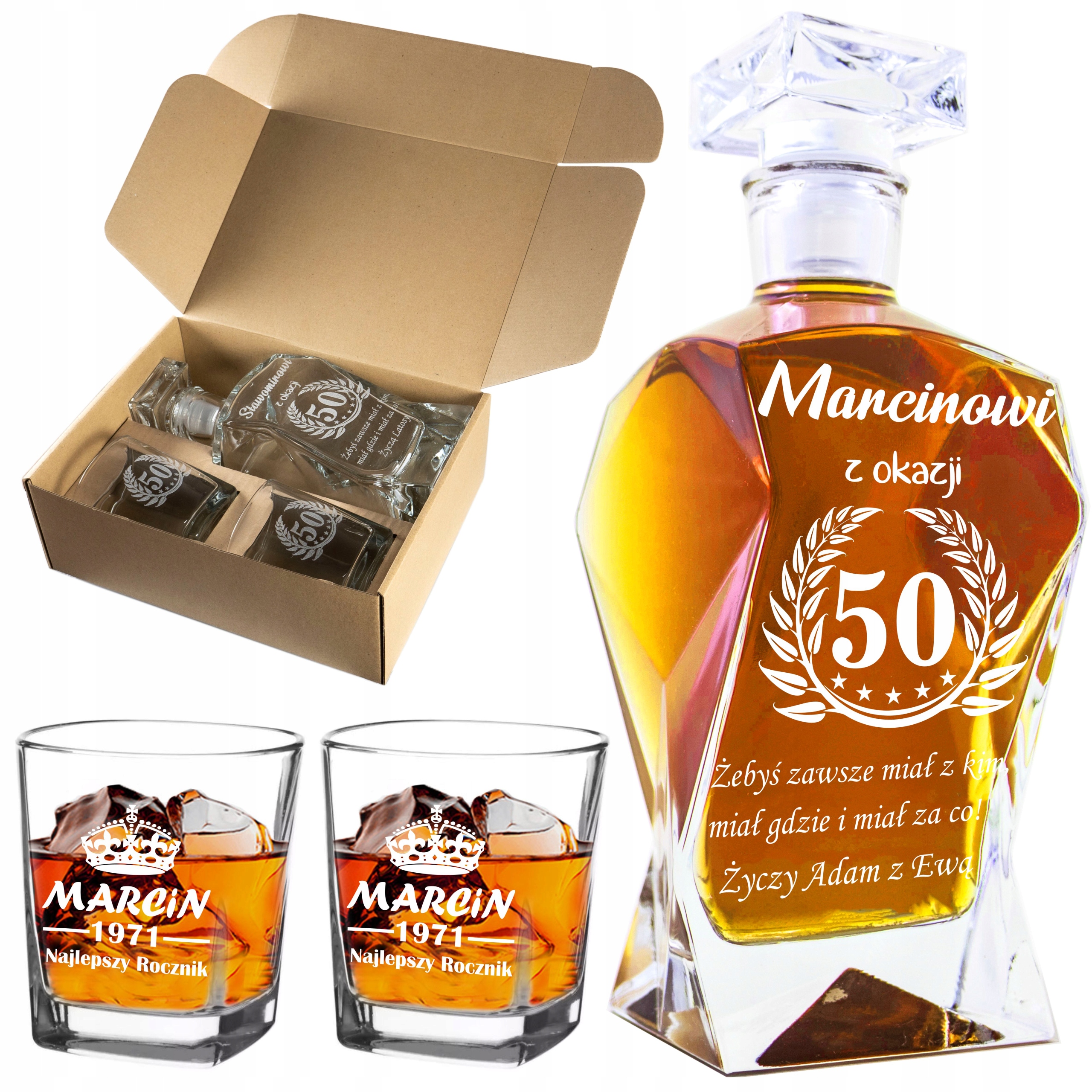 

Karafka 2 Szklanki Z Grawerem Do Whisky