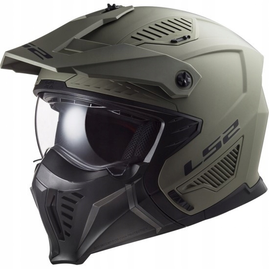 LS2 OF606 Drifter Solid Matt Sand prilba s odnímateľnou čeľusťou L