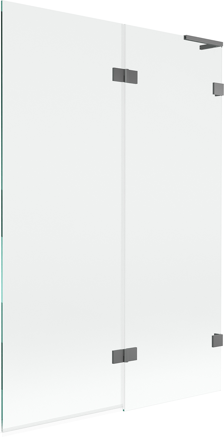 Mexen Lunar L vanová zástěna, 2dílná pravá, 120 x 150 cm, transparentní, gu
