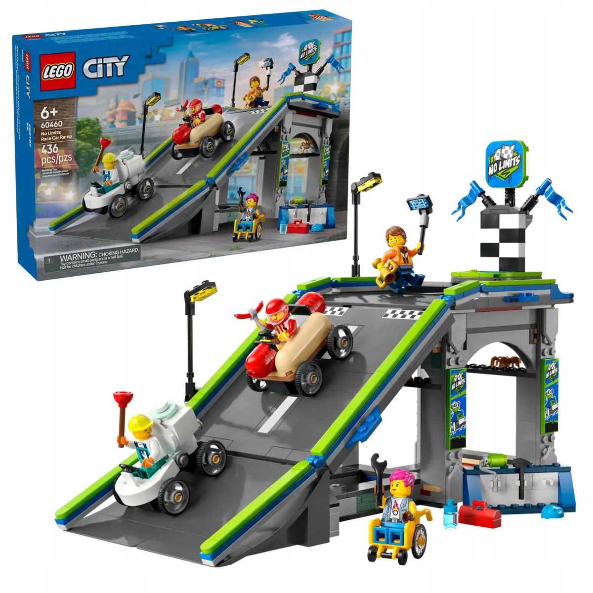 stavebnice Lego City 60460 Bezmezná dráha s rampami pro závodní auta