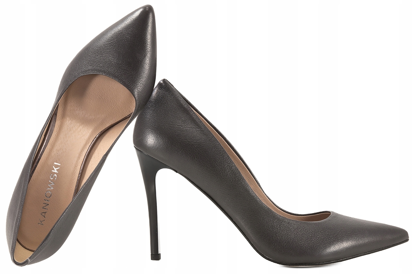 Kaniowski K-100/423 Dámské Kožené Lodičky c.šedá Šedá 38