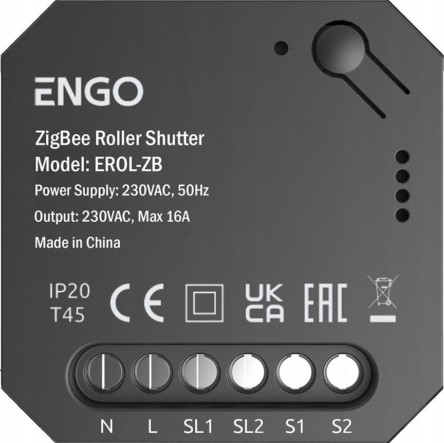 Engo Controls Erol-zb Roletový ovládač pre systém Engo Smart, ZigBee