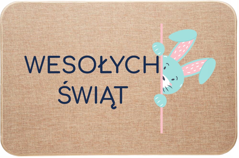 Velikonoční rohožka z lnu Králíček velikonoční Veselé Vánoce