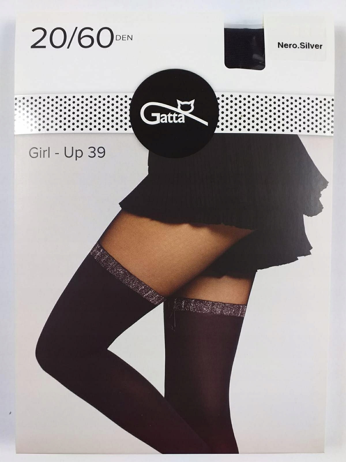 

Gatta Girl-up 39 Rajstopy wzorzyste/3-M/NeroSilver