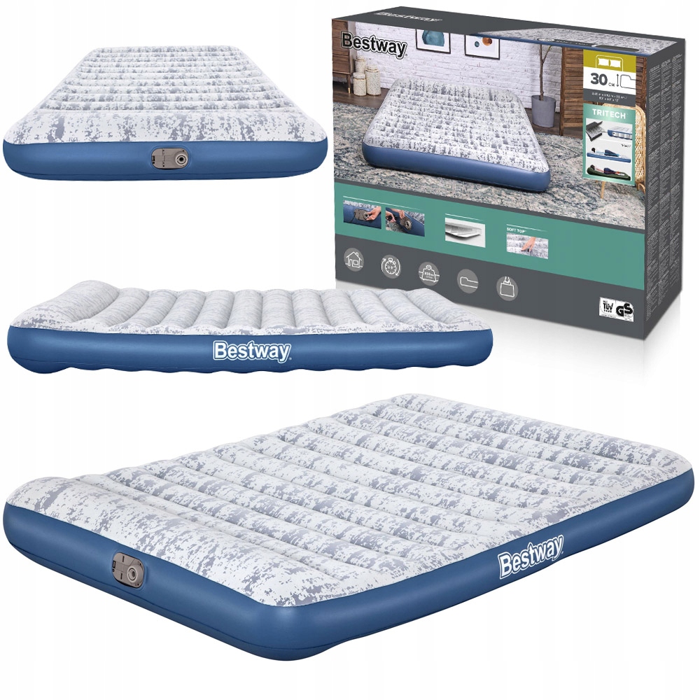 Bestway dwuosobowy materac welurowy Queen 203 x 152 x 30cm 67836