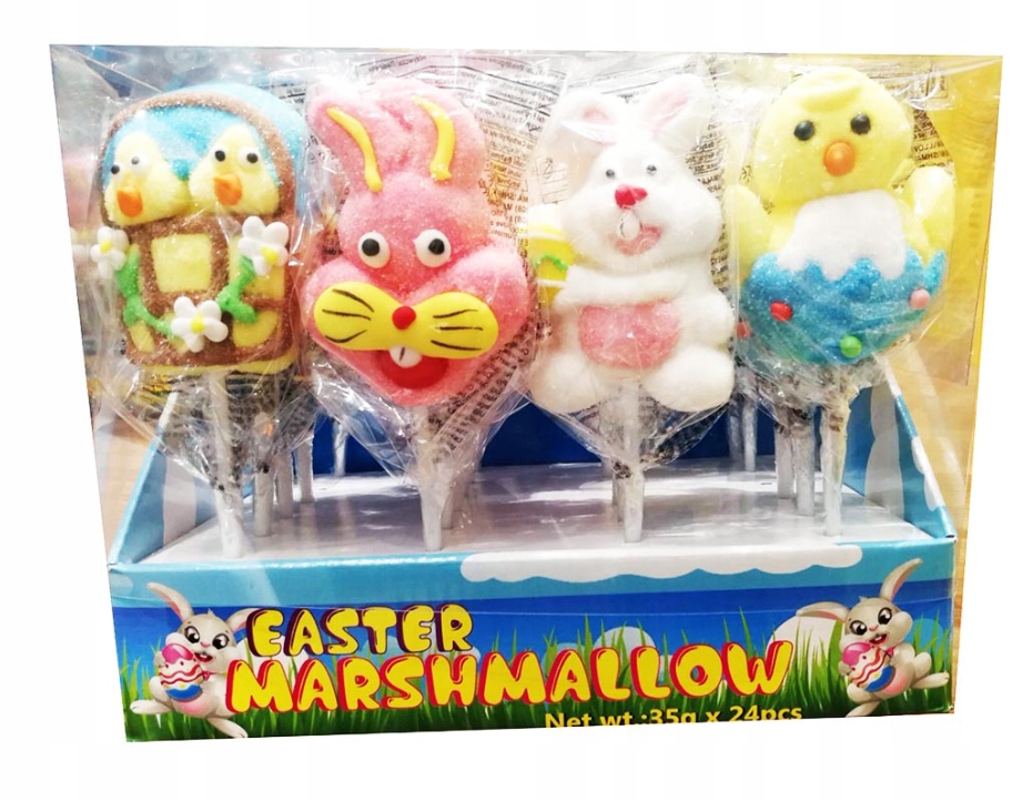 lízátko pěnové Velikonoce Candy Easter 35g 24 ks
