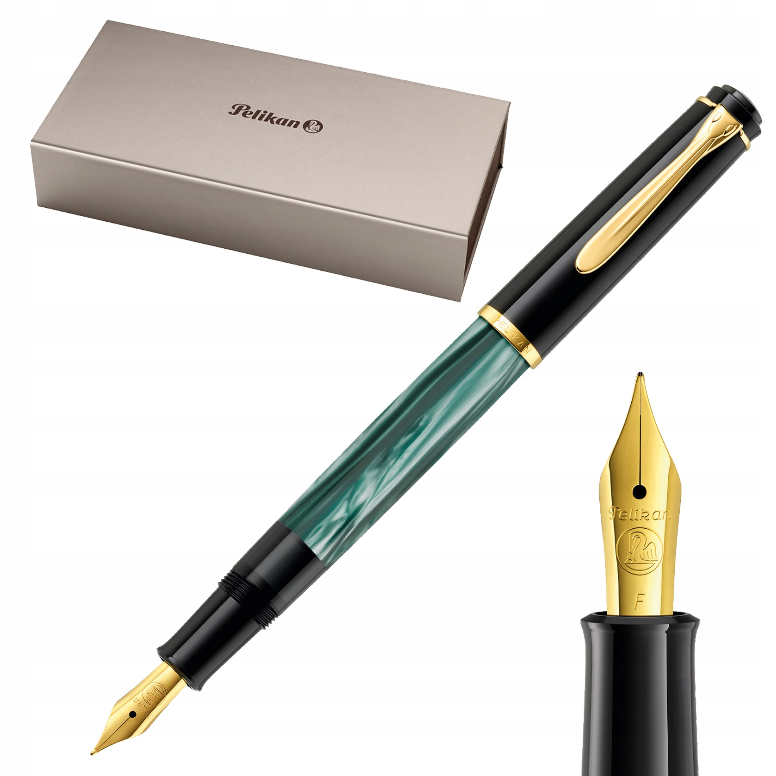 Pióro Wieczne Classic M200 F Marmurkowe Zielone Pelikan