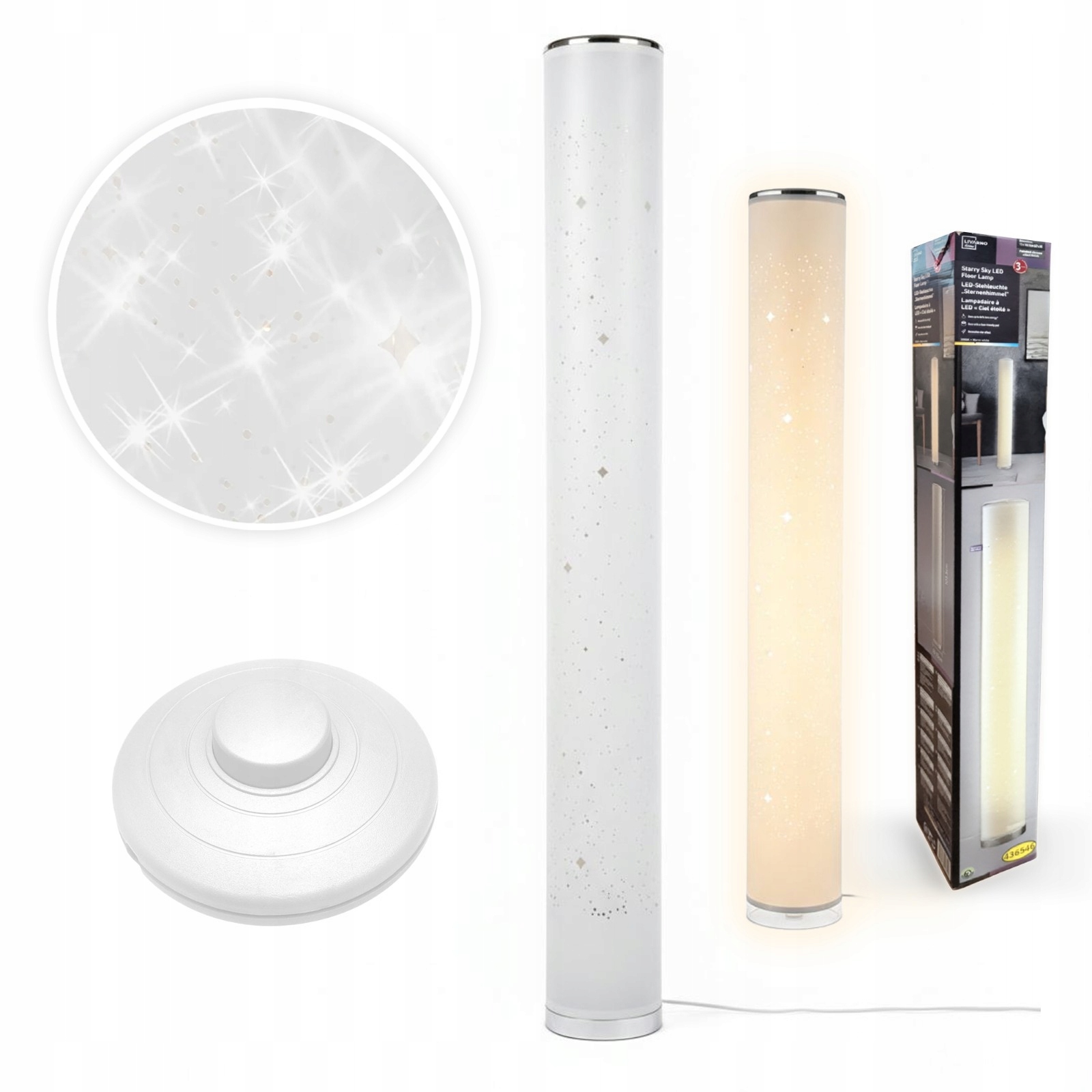 Lampa stojąca podłogowa LED 103cm biała z gwintem LED sieciowa