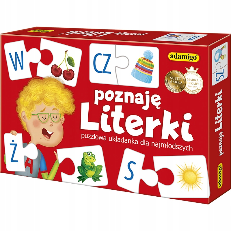 Adamigo Puzzle edukacyjne Gra Poznaję literki 3+