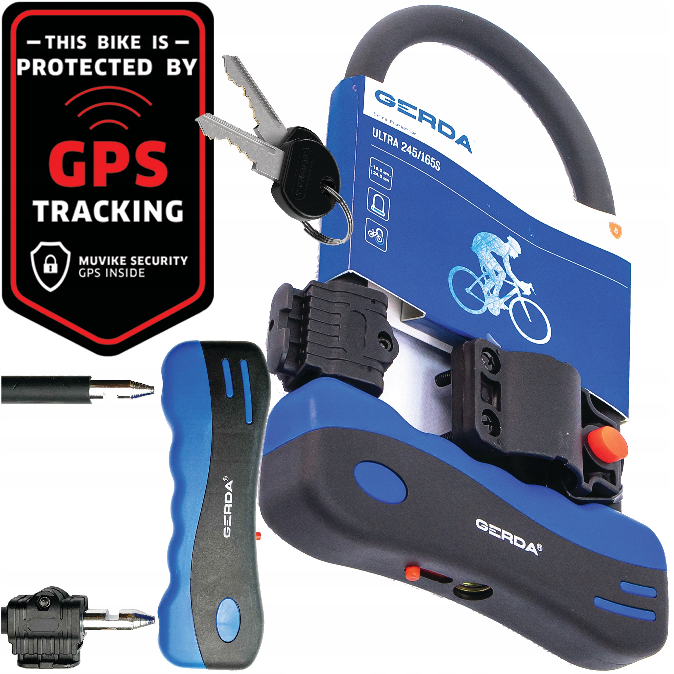 

Zapięcie rowerowe U-lock Gerda Ultra 245/165S