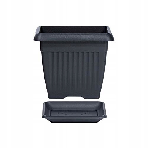 

Doniczka kwadratowa podstawka 19 cm Antracytowy