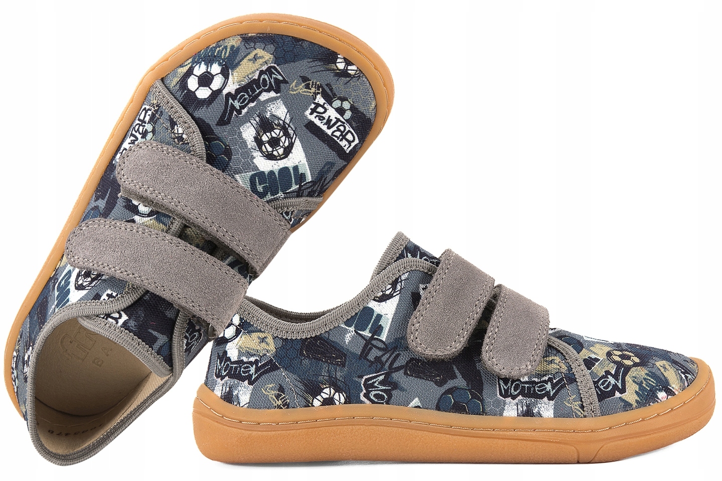 Froddo G1700379-27 Barefoot Półbuty Tekstylne Kapcie Trampki Szary 25