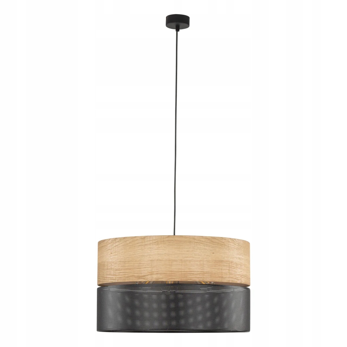 Závesná lampa TK-Lighting Nicol 4798 Čierna Drevo 3xE27 Škandinávska