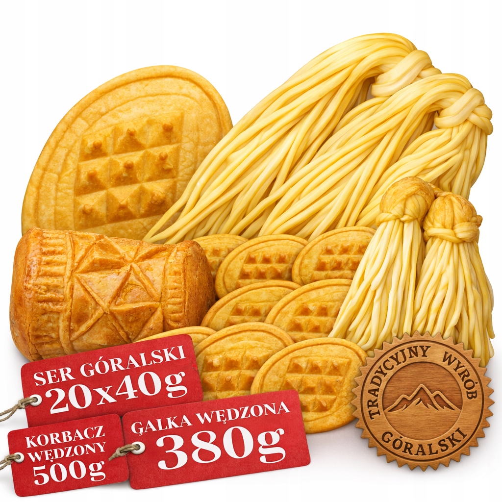 Serek mini Wędzony x 20 , Gałka Wędzona 380g , Korbacz Wędzony 500g
