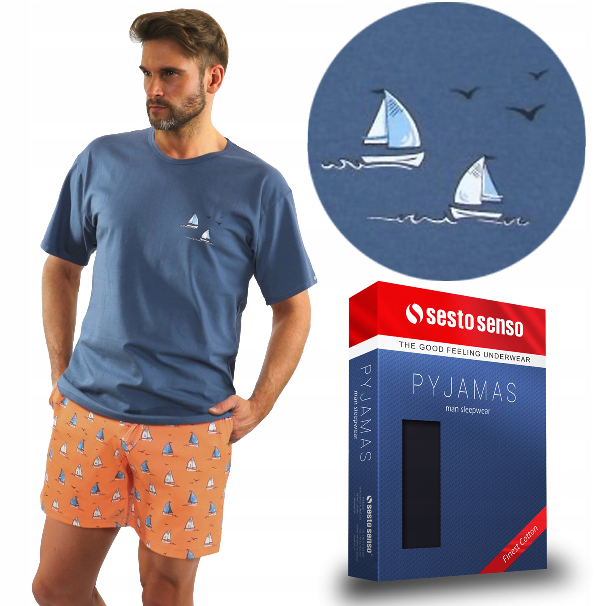 

Piżama Sesto Senso Bawełna Żaglówka-2 2556/08, XL