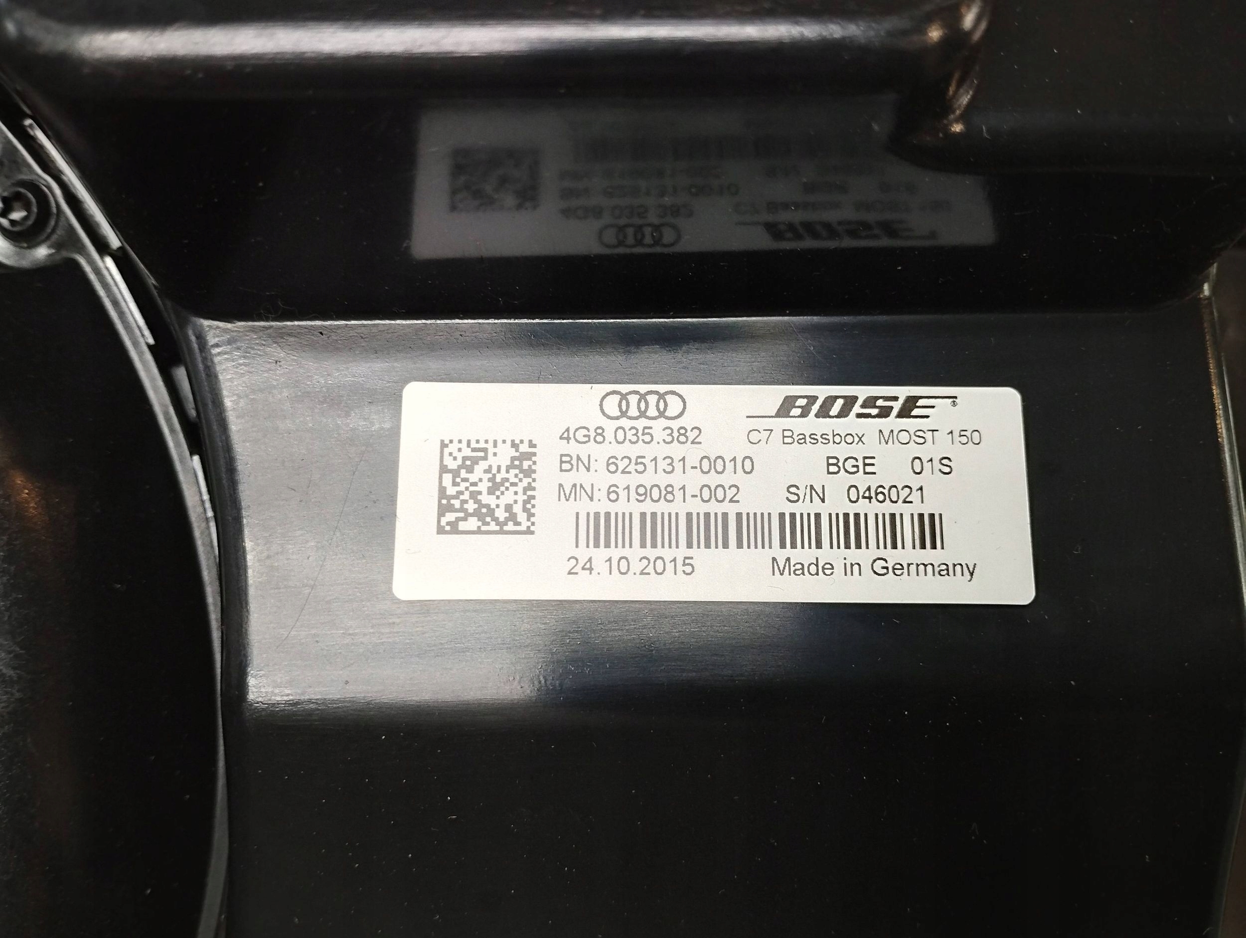 Audi A7 4G speakers running board BOSE amplifier 4G5035223C