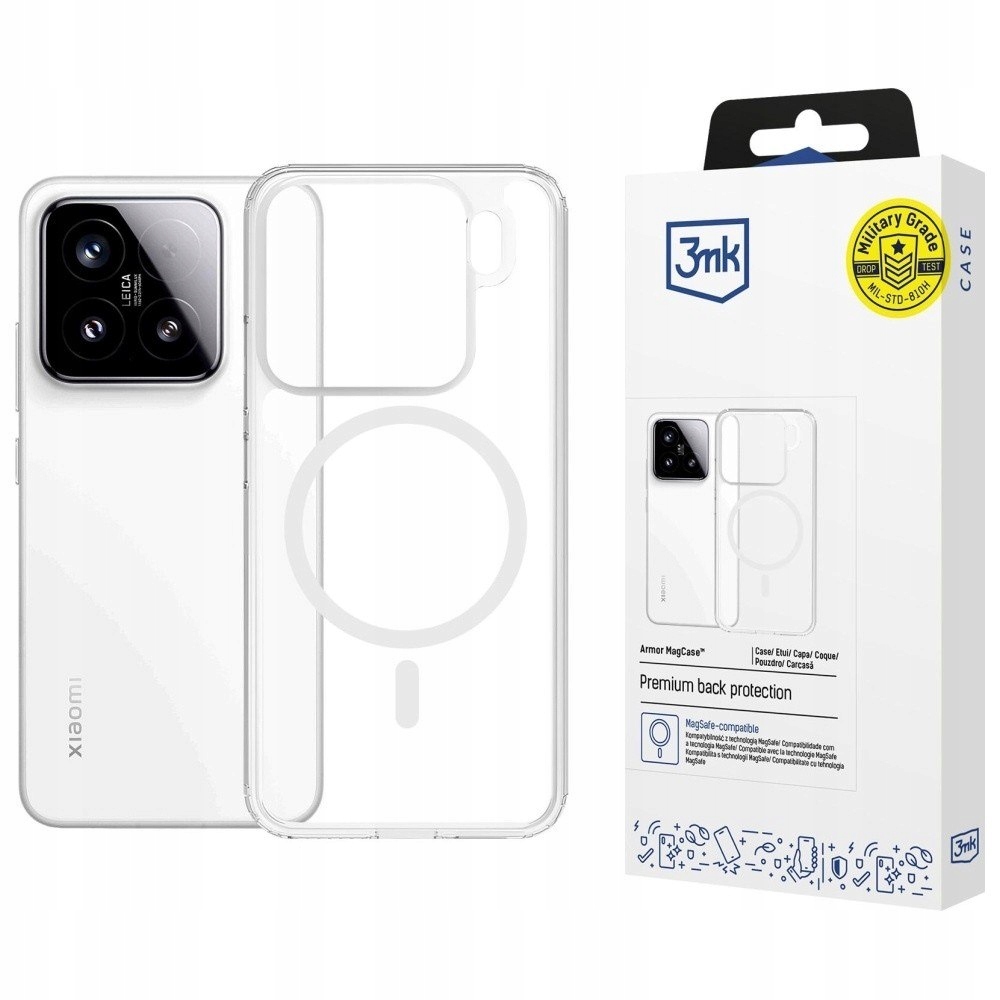 3MK Etui Armor MagCase do do Xiaomi 15 MagSafe przezroczyste