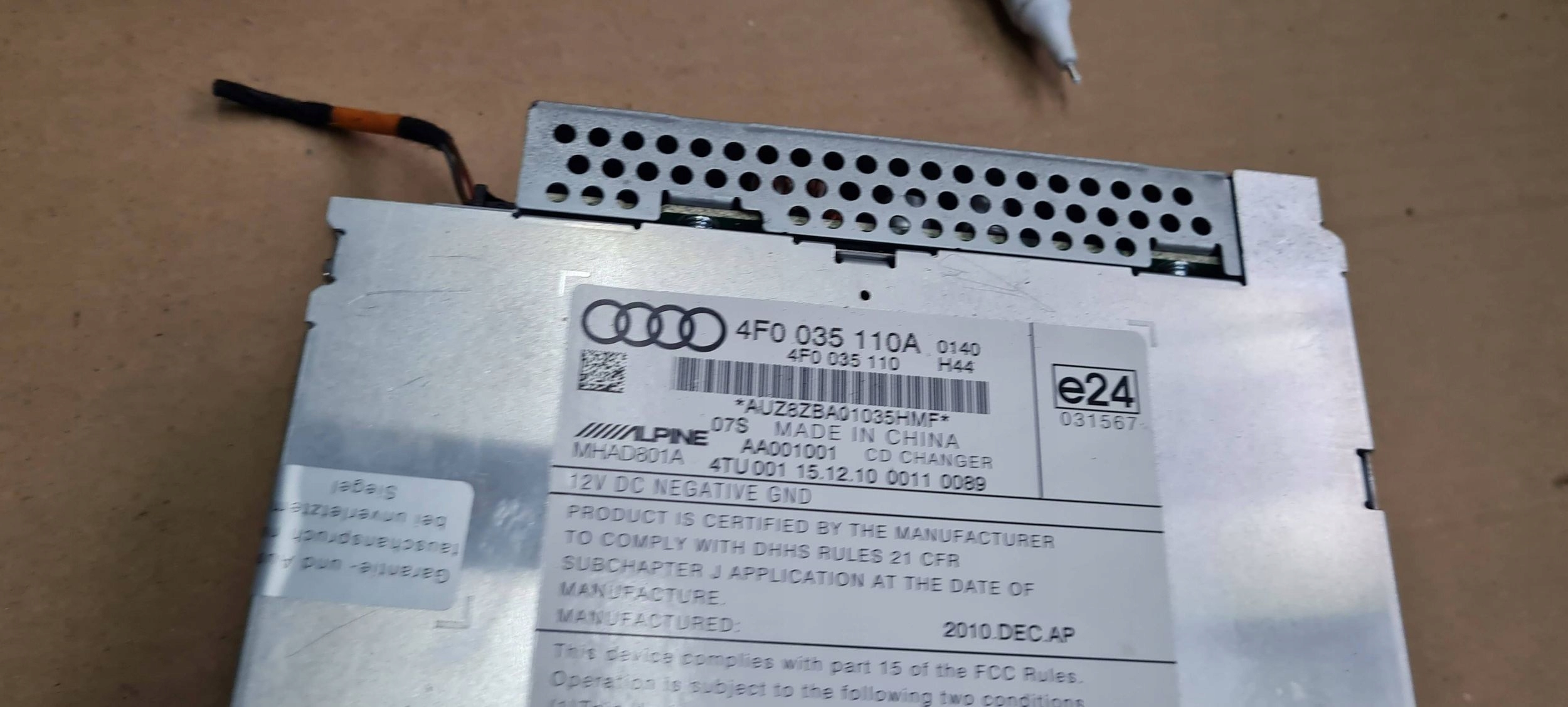 A6 C6 LIFT changer CD player 4F0035110A A4 B8 A5