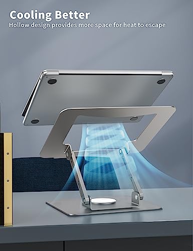 SOUNDANCE PODSTAWKA POD LAPTOPA 360° OBROTOWA ERGONOMICZNA SREBRNA — miniatura 6