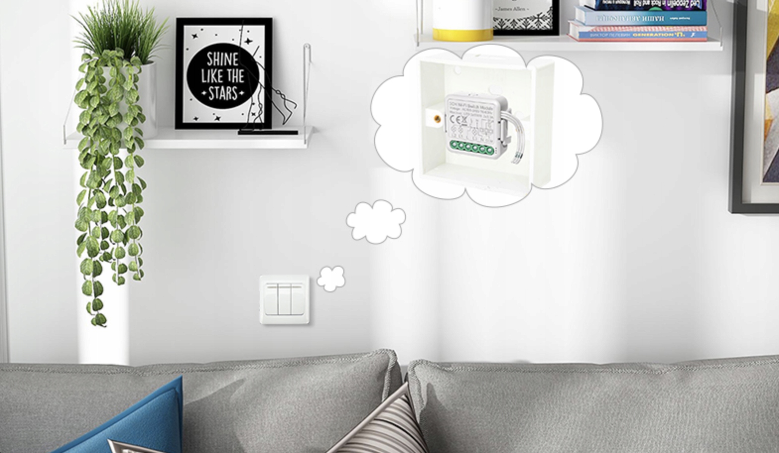 PRZEKAŹNIK BISTABILNY DOPUSZKOWY BEZ N - 3 OBWODY Seria Smart Home