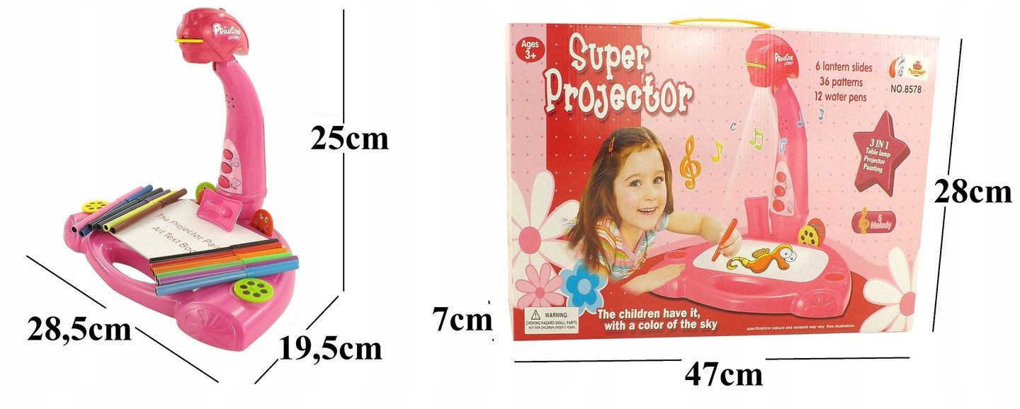 Projektor do rysowania rzutnik nóżki slajdy 8578R Certyfikaty, opinie, atesty CE EN 71