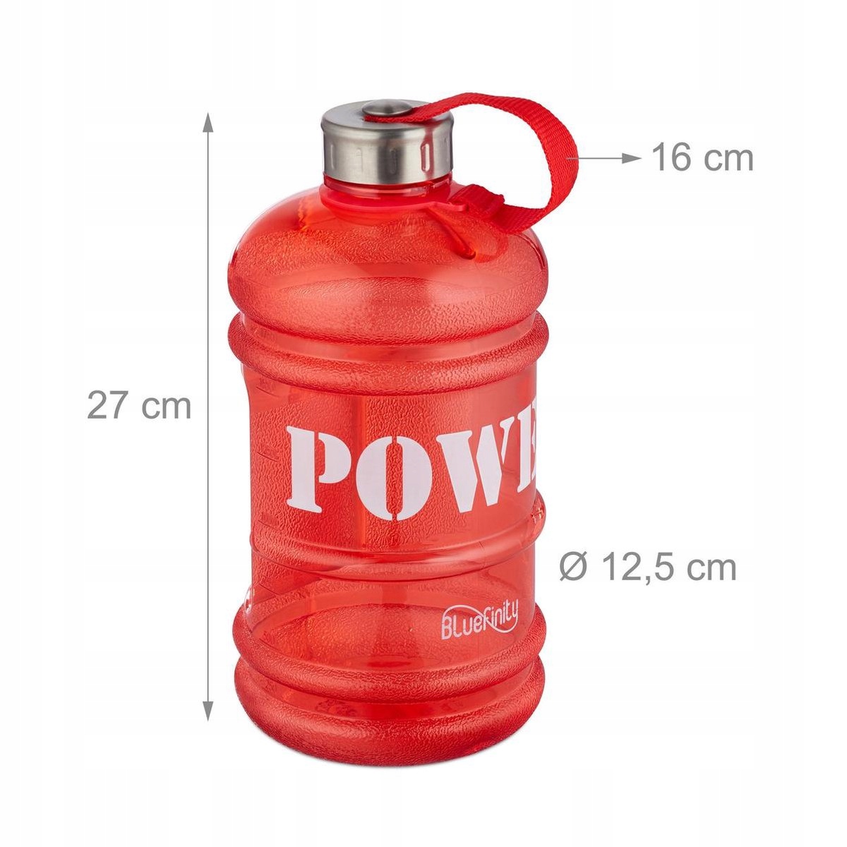 Butelka Bidon kanister 2,2L siłownia Power czerwona