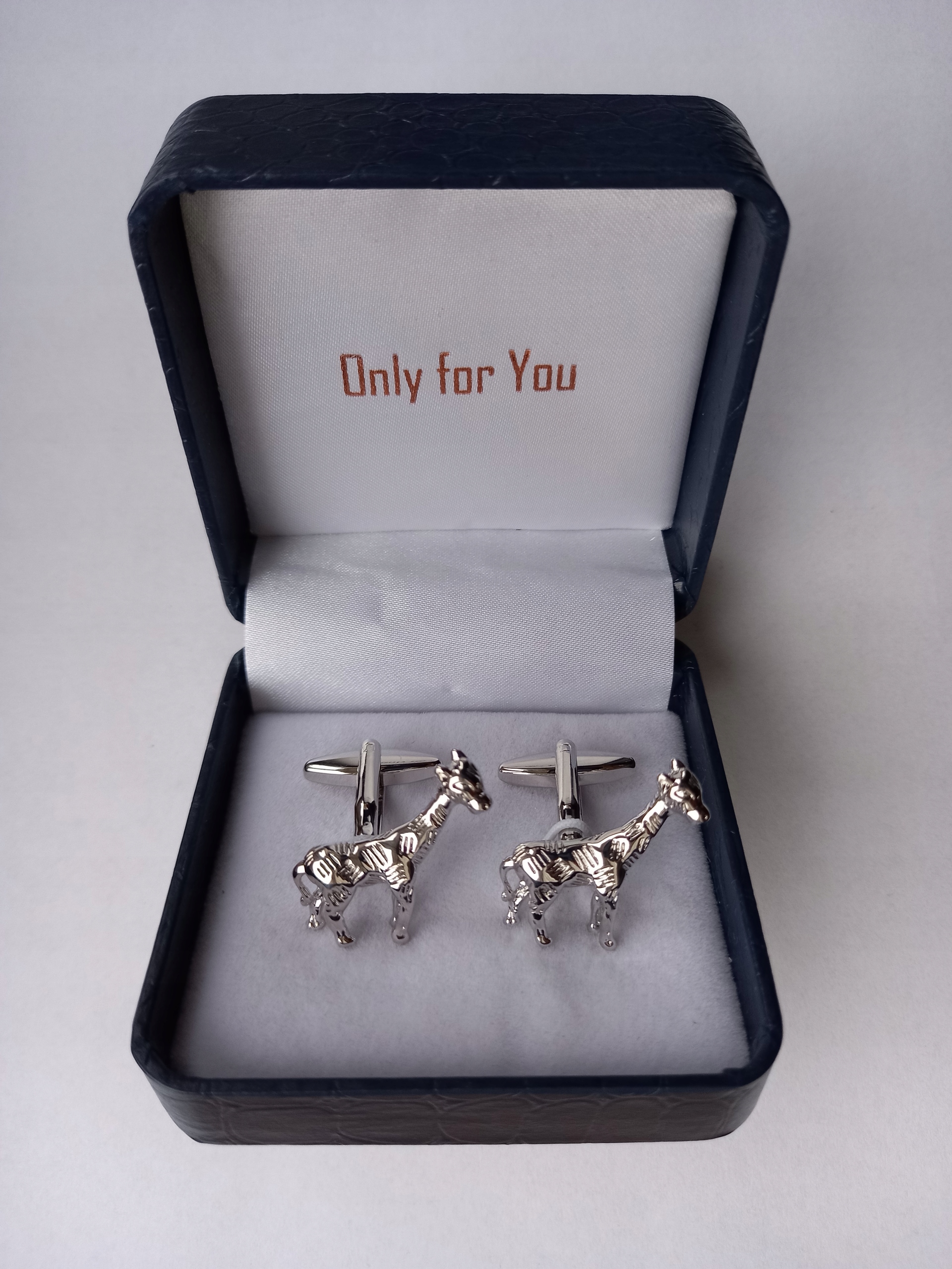 Stříbrné manžetové knoflíčky Exciting Žirafa