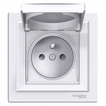 SCHNEIDER ASFORA GNIAZDO BRYZGOSZCZELNE HERMETYCZNE IP44 BIAŁY EPH2800621