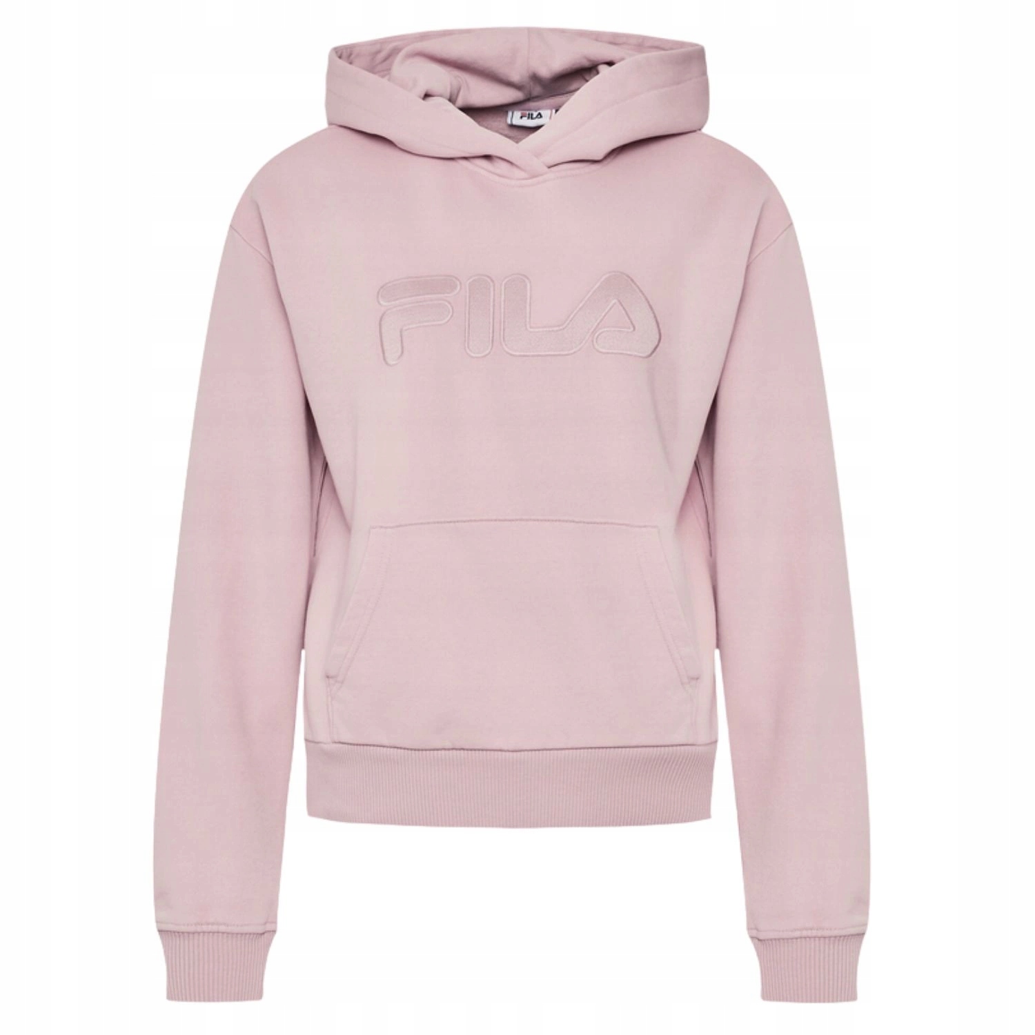 Dámská černá Mikina s kapucí Fila s volným logem a růžovou klokanka vel. S