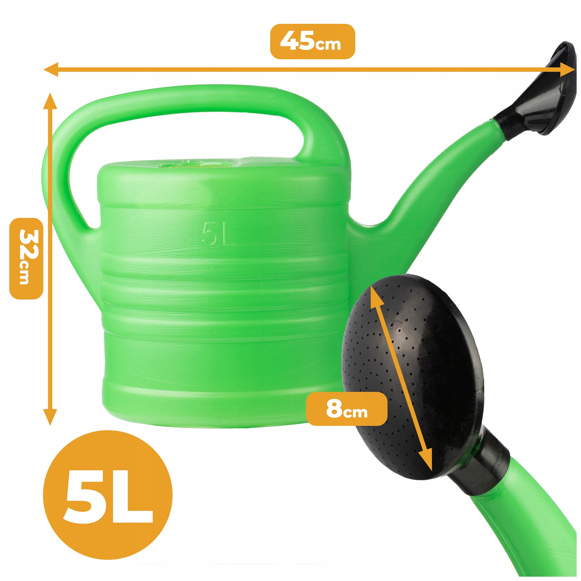 KONEWKA DO PODLEWANIA OGRODOWA Z SITKIEM 5L Stan opakowania oryginalne