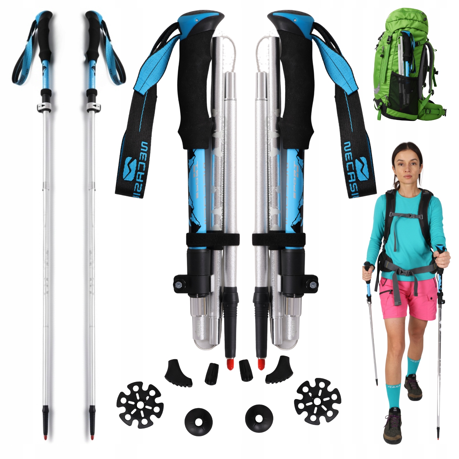 Trekové Hole Pro Nordic Walking Skládací Hole Lehké Chůze Po Horách