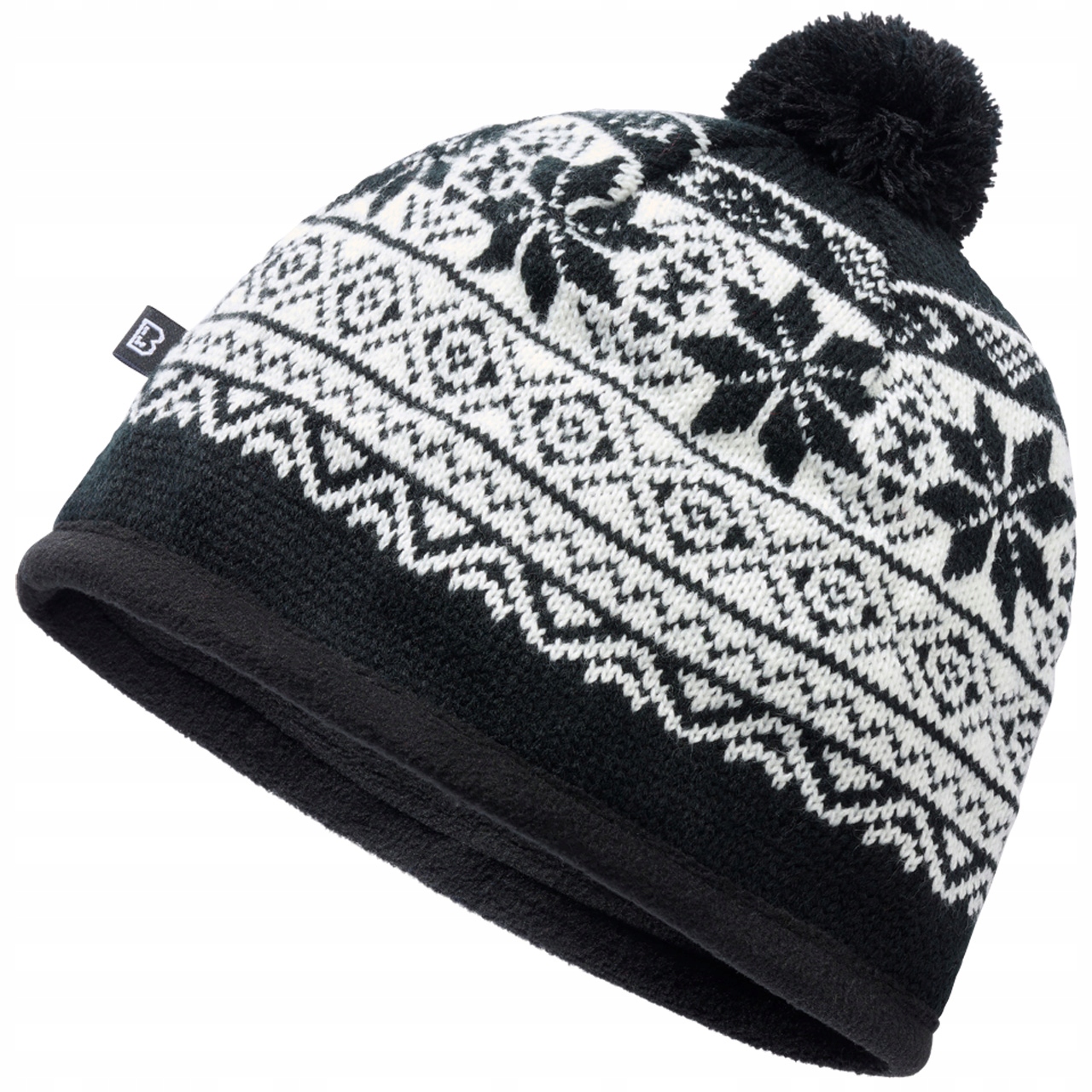 Czapka Zimowa Męska Damska Z Pomponem Brandit Snow Cap Na Zimę Czarna