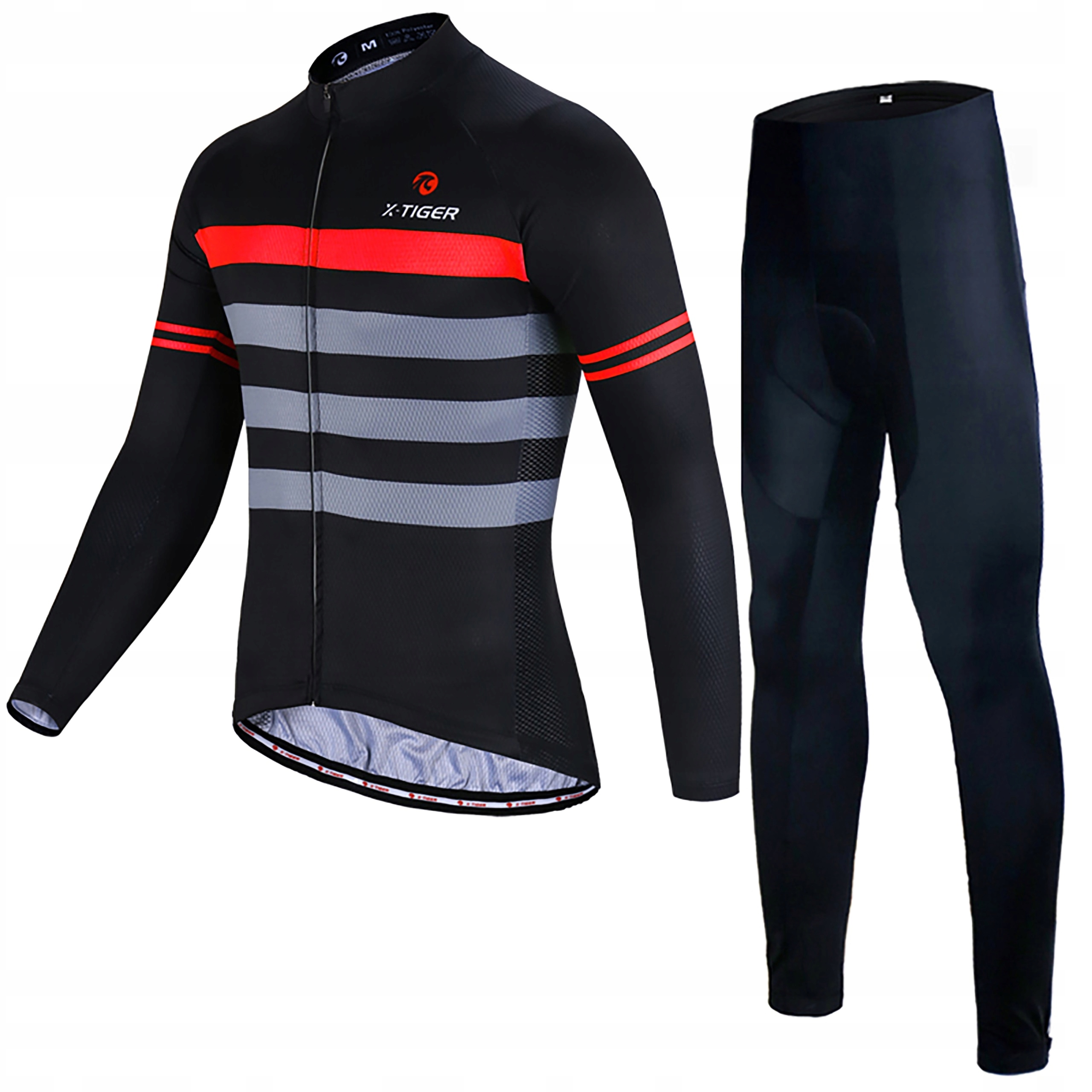 Strój Rowerowy Komplet Kolarski Bluza Getry Legginsy Spodnie Ocieplany 6XL
