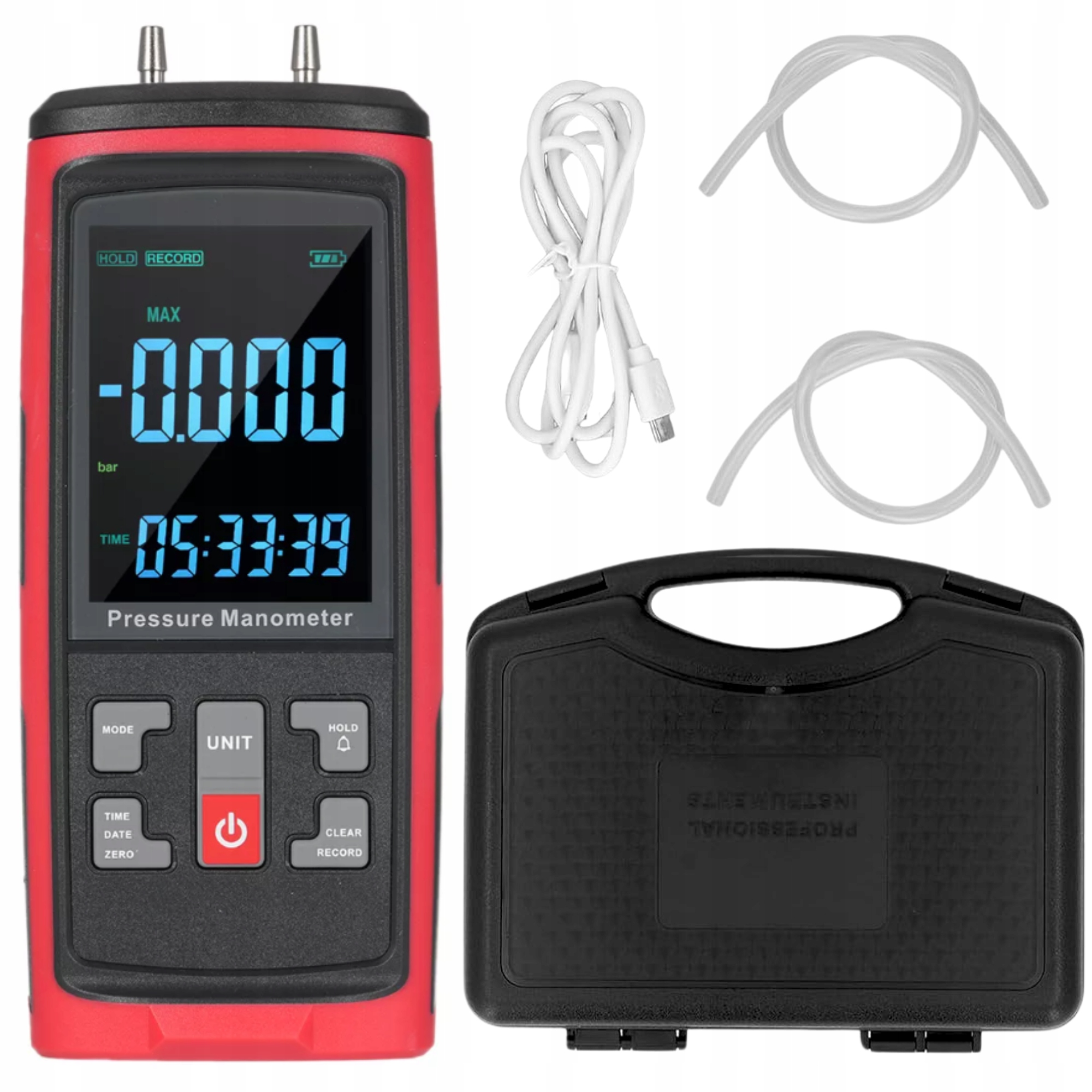 Diferenciálny Manometer Digitálny Merač Tlaku Tester Podtlaku 50KPa 90mA