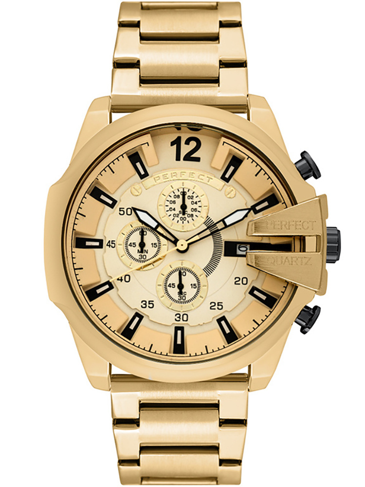 Pánské Hodinky Perfect M513CH-05 Chronograf Box Gravírování