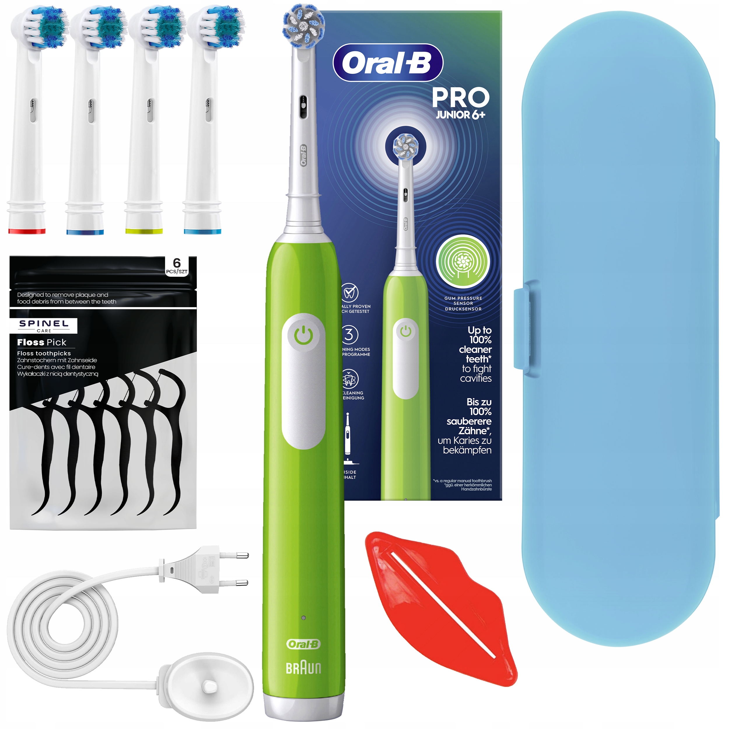 Szczoteczka Elektryczna Dla Dzieci Oral-b Pro Junior 6+ Etui Dodatki