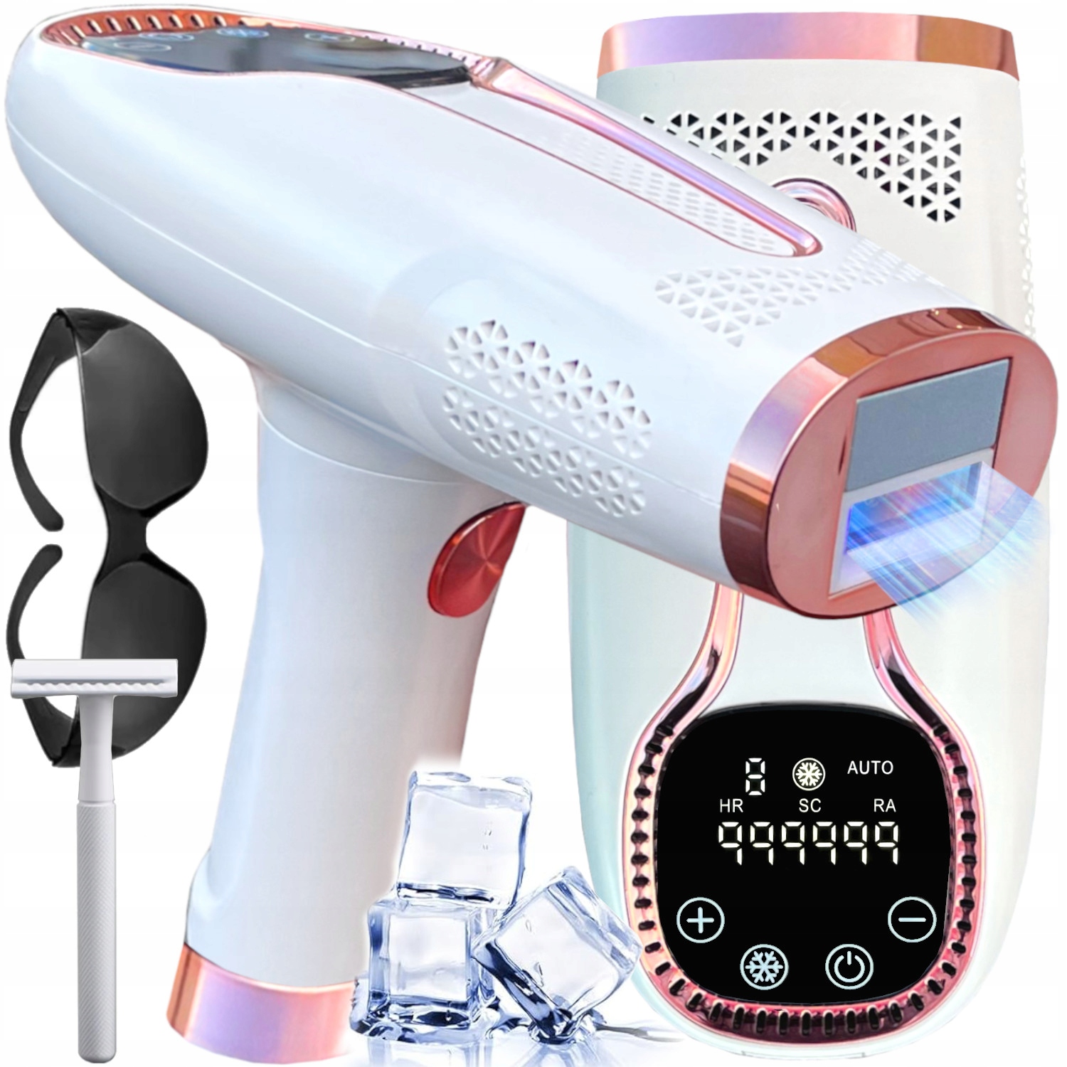 Depilator Ipl do Włosów Ciała Nóg Laserowy Bezpieczny Bezbolesny Chłodzenie