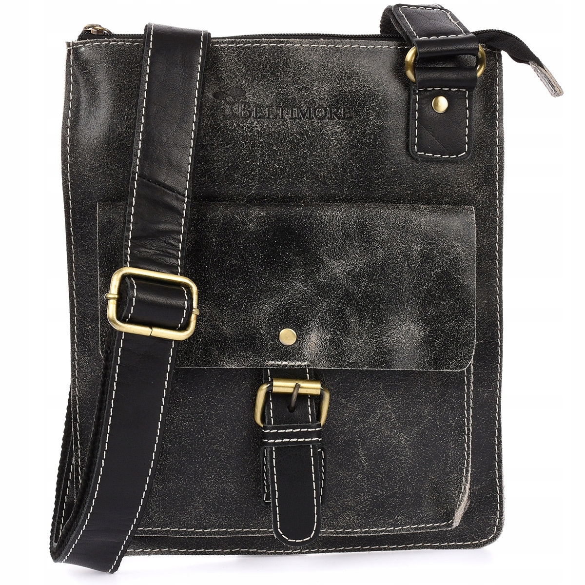 Kožená pánská taška přes rameno, prémiová průvodčí