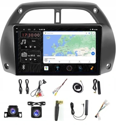 Autorádio Gps Android Bt Toyota Rav 4 2001-2006 Carplay Wifi Usb 6GB 128GB Sim