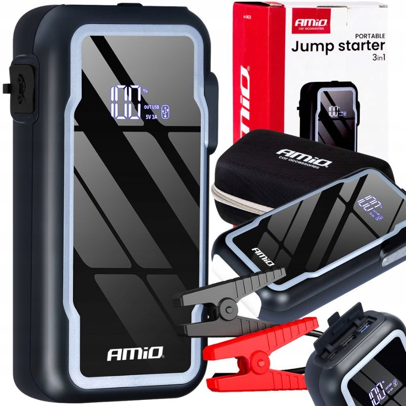 Štartovacie Zariadenie Booster Kompresor 3W1 12Ah Powerbank Baterka 1600A