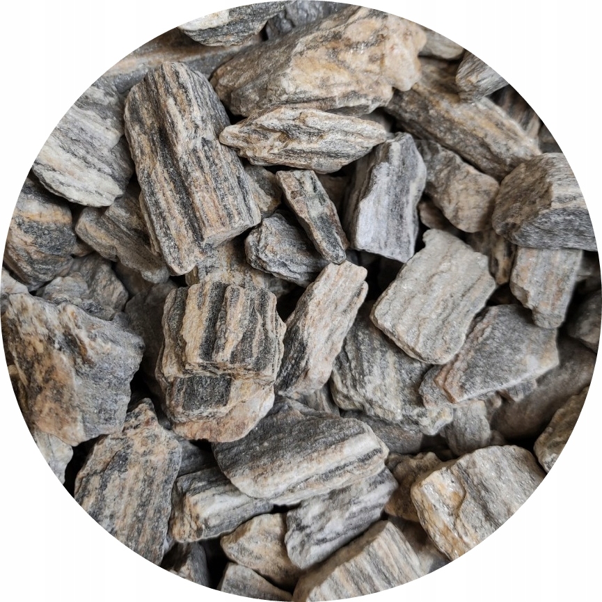 Zahradní kamenná kůra šedá gneis kamenná skvrna 1-3 cm pro zahrady 24 kg