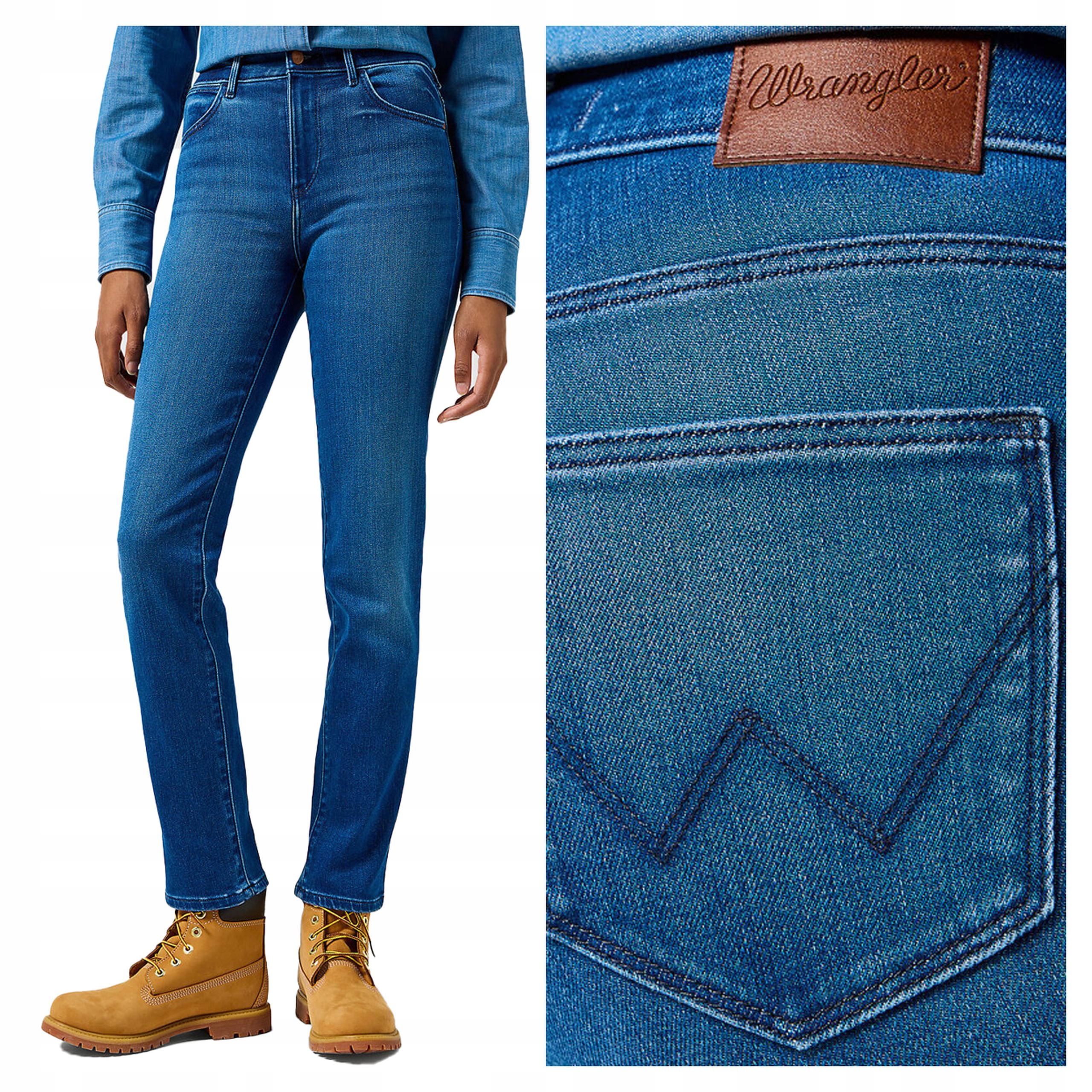 Wrangler Straight W29 L32 Pánské džínové kalhoty džíny Jednoduché