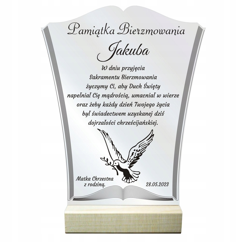 Prezent na Bierzmowanie Pamiątka Bierzmowania